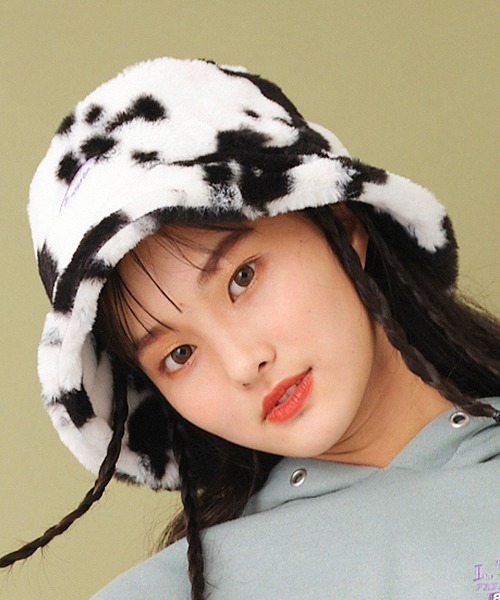 LOVETOXIC（ラブトキシック）の「【もこもこ】ボアバケットハット（ハット・キッズ・アイボリー/マルチ/チャコール・FREE）」の3枚目の写真