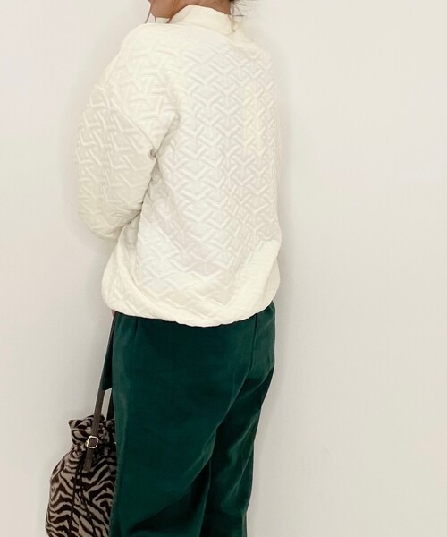 SHOO・LA・RUE（シューラルー）の「◆キルティングスウェット（スウェット・レディース・ブラック/アイボリー/サンドベージュ/ピンク系・00）」の15枚目の写真