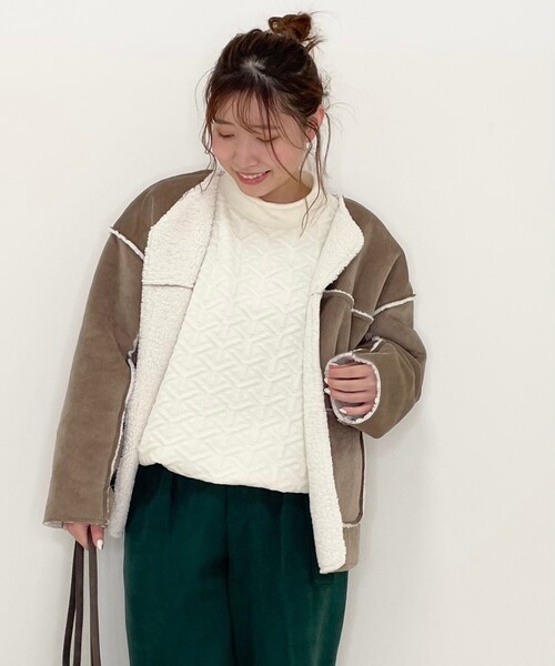 SHOO・LA・RUE（シューラルー）の「◆キルティングスウェット（スウェット・レディース・ブラック/アイボリー/サンドベージュ/ピンク系・00）」の13枚目の写真