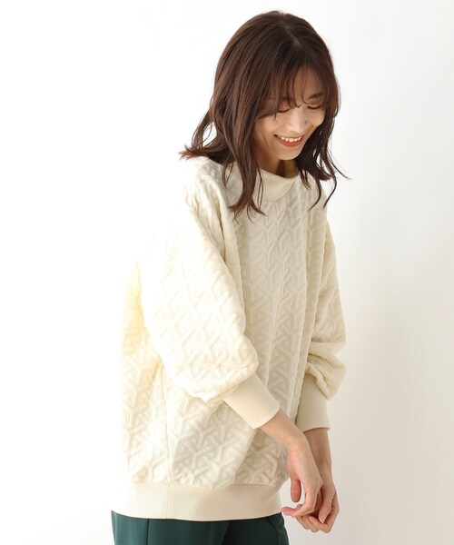 SHOO・LA・RUE（シューラルー）の「◆キルティングスウェット（スウェット・レディース・ブラック/アイボリー/サンドベージュ/ピンク系・00）」の17枚目の写真