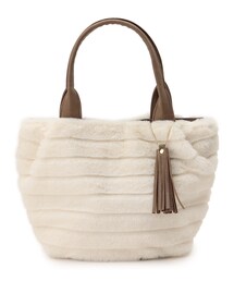 DRESKIP | タッセル付きフェイクファートート(トートバッグ)