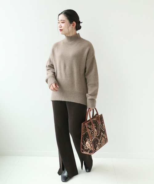 B.C STOCK（ベーセーストック）の「ジャガードトート◆（ショルダーバッグ・レディース・ベージュ/ブラック・FREE）」の19枚目の写真