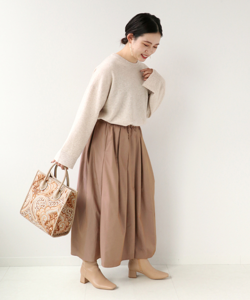 B.C STOCK（ベーセーストック）の「ジャガードトート◆（ショルダーバッグ・レディース・ベージュ/ブラック・FREE）」の17枚目の写真