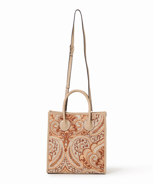 B.C STOCK（ベーセーストック）の「ジャガードトート◆（ショルダーバッグ・レディース・ベージュ/ブラック・FREE）」の8枚目の写真