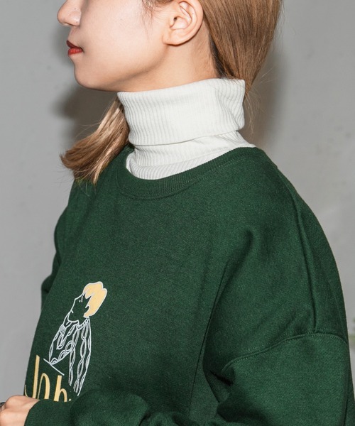 kutir(クティール)の「裏起毛タートルネックインナー(Tシャツ/カットソー・レディース・ブラック/アイボリー・FREE)」の2枚目の写真