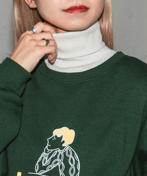 kutir(クティール)の「裏起毛タートルネックインナー(Tシャツ/カットソー・レディース・ブラック/アイボリー・FREE)」の3枚目の写真