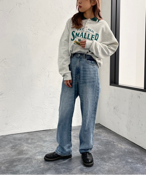 apres jour mignon(アプレジュールミニョン)の「カレッジロゴポロスウェット【ZOZOTOWN限定アイテム】(スウェット・レディース・オレンジ/グリーン/ナチュラル・X-LARGE/フリー)」の14枚目の写真