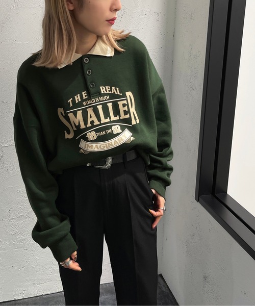 apres jour mignon(アプレジュールミニョン)の「カレッジロゴポロスウェット【ZOZOTOWN限定アイテム】(スウェット・レディース・オレンジ/グリーン/ナチュラル・X-LARGE/フリー)」の11枚目の写真