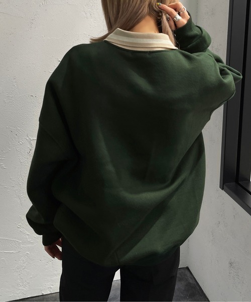 apres jour mignon(アプレジュールミニョン)の「カレッジロゴポロスウェット【ZOZOTOWN限定アイテム】(スウェット・レディース・オレンジ/グリーン/ナチュラル・X-LARGE/フリー)」の17枚目の写真