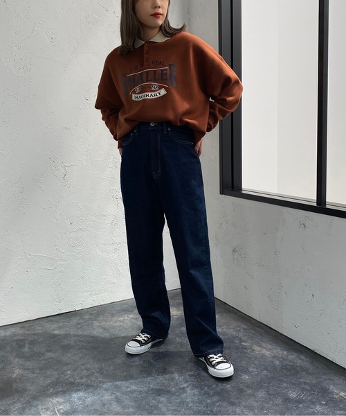 apres jour mignon(アプレジュールミニョン)の「カレッジロゴポロスウェット【ZOZOTOWN限定アイテム】(スウェット・レディース・オレンジ/グリーン/ナチュラル・X-LARGE/フリー)」の18枚目の写真