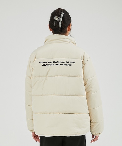 crump（クランプ）の「【crump 】リバーシブルフリースパディングジャンパー（ダウンジャケット/コート・レディース・ブラック/アイボリー・MEDIUM/LARGE）」の3枚目の写真