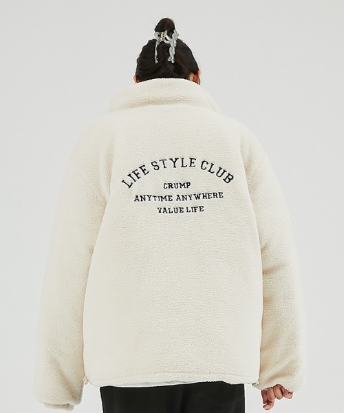 crump（クランプ）の「【crump 】リバーシブルフリースパディングジャンパー（ダウンジャケット/コート・レディース・ブラック/アイボリー・MEDIUM/LARGE）」の9枚目の写真