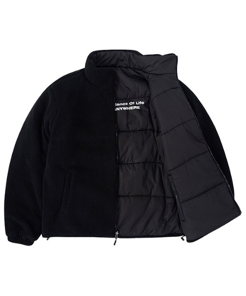 crump（クランプ）の「【crump 】リバーシブルフリースパディングジャンパー（ダウンジャケット/コート・レディース・ブラック/アイボリー・MEDIUM/LARGE）」の8枚目の写真