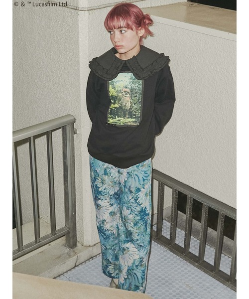 merry jenny（メリージェニー）の「floralジャガードパンツ（その他パンツ・レディース・ブルー/イエロー・SMALL/MEDIUM）」の13枚目の写真