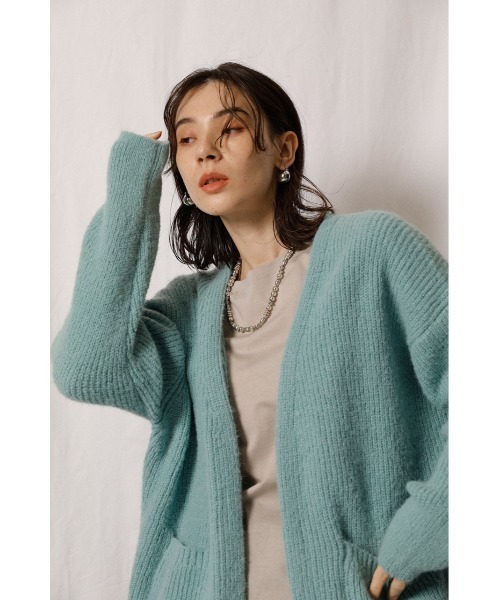 crie conforto（クリーコンフォルト）の「フラッフィーニットカーデ（カーディガン/ボレロ・レディース・ブラウン/ミント/ライトピンク/ライトイエロー・SMALL/MEDIUM）」の2枚目の写真