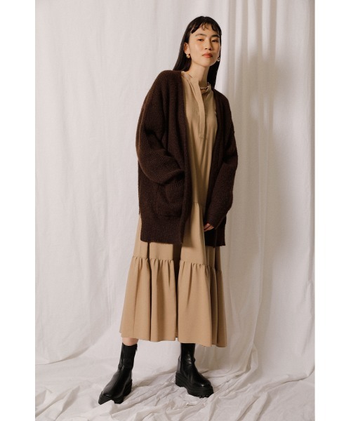 crie conforto（クリーコンフォルト）の「フラッフィーニットカーデ（カーディガン/ボレロ・レディース・ブラウン/ミント/ライトピンク/ライトイエロー・SMALL/MEDIUM）」の11枚目の写真