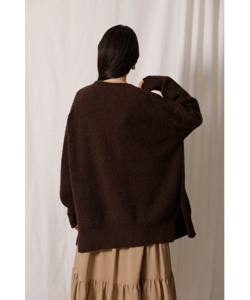 crie conforto（クリーコンフォルト）の「フラッフィーニットカーデ（カーディガン/ボレロ・レディース・ブラウン/ミント/ライトピンク/ライトイエロー・SMALL/MEDIUM）」の15枚目の写真