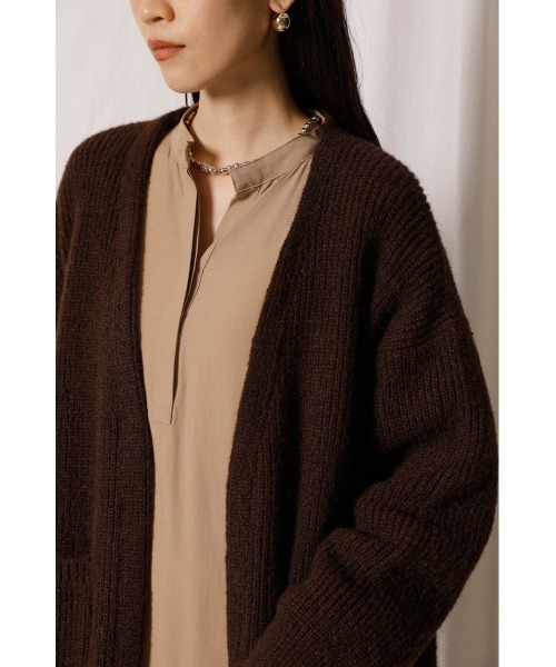 crie conforto（クリーコンフォルト）の「フラッフィーニットカーデ（カーディガン/ボレロ・レディース・ブラウン/ミント/ライトピンク/ライトイエロー・SMALL/MEDIUM）」の16枚目の写真