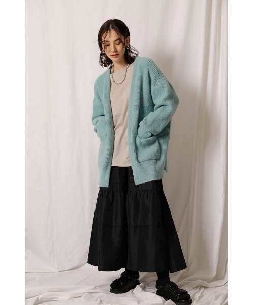 crie conforto（クリーコンフォルト）の「フラッフィーニットカーデ（カーディガン/ボレロ・レディース・ブラウン/ミント/ライトピンク/ライトイエロー・SMALL/MEDIUM）」の19枚目の写真