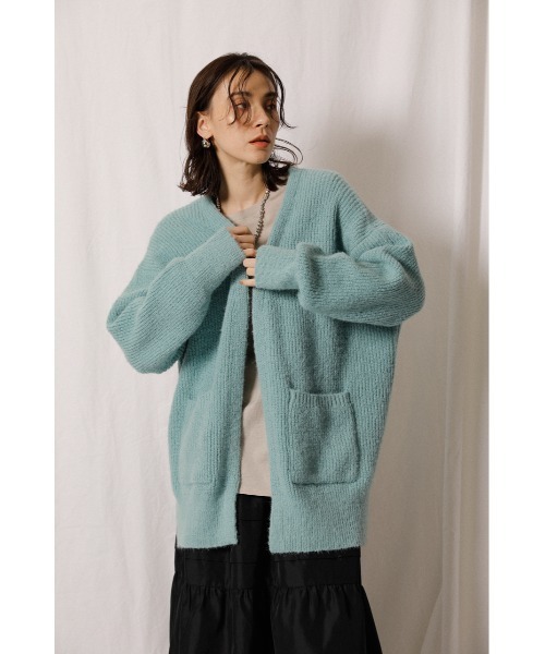 crie conforto（クリーコンフォルト）の「フラッフィーニットカーデ（カーディガン/ボレロ・レディース・ブラウン/ミント/ライトピンク/ライトイエロー・SMALL/MEDIUM）」の20枚目の写真