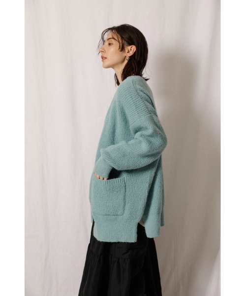 crie conforto（クリーコンフォルト）の「フラッフィーニットカーデ（カーディガン/ボレロ・レディース・ブラウン/ミント/ライトピンク/ライトイエロー・SMALL/MEDIUM）」の21枚目の写真