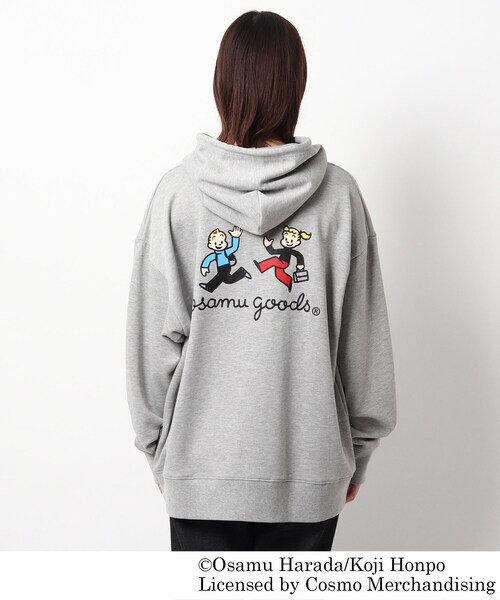 OSAMU GOODS（オサムグッズ）の「◆OSAMU GOODS/オサムグッズ コラボ バックプリント 裏毛フーディー（パーカー・レディース・グレー/ベージュ/アイボリー・99）」の16枚目の写真