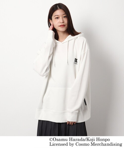 OSAMU GOODS（オサムグッズ）の「◆OSAMU GOODS/オサムグッズ コラボ バックプリント 裏毛フーディー（パーカー・レディース・グレー/ベージュ/アイボリー・99）」の19枚目の写真