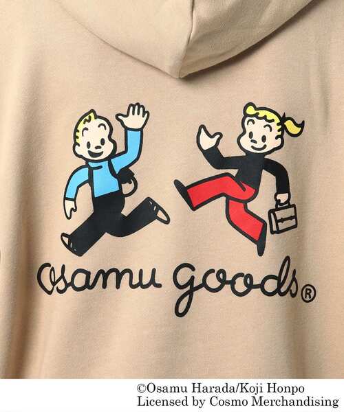 OSAMU GOODS（オサムグッズ）の「◆OSAMU GOODS/オサムグッズ コラボ バックプリント 裏毛フーディー（パーカー・レディース・グレー/ベージュ/アイボリー・99）」の13枚目の写真