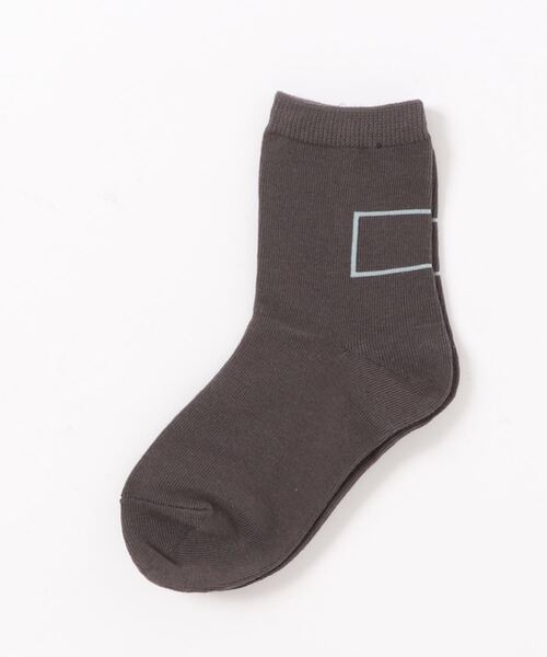 LOWRYS FARM（ローリーズファーム）の「シカクガラソックス　260795（ソックス/靴下・キッズ・グレー/オレンジ/グリーン/アイボリー・MEDIUM/LARGE）」の10枚目の写真