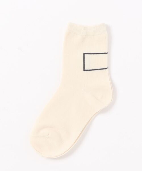 LOWRYS FARM（ローリーズファーム）の「シカクガラソックス　260795（ソックス/靴下・キッズ・グレー/オレンジ/グリーン/アイボリー・MEDIUM/LARGE）」の7枚目の写真