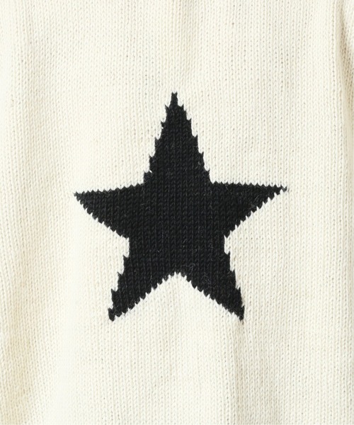 JOURNAL STANDARD（ジャーナルスタンダード）の「【EROTS】ハンドメイド クルーニット “スター”（ニット/セーター・メンズ・ブラック/ホワイト・FREE）」の16枚目の写真