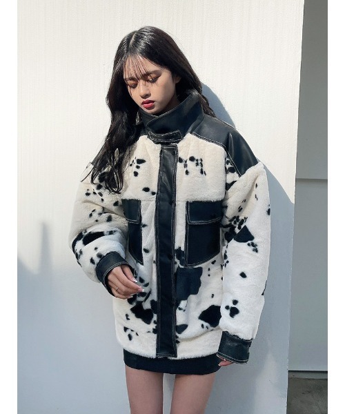 ENVYM（アンビー）の「スウィッチングファーＢｚ（ブルゾン・レディース・ブラック/マルチ・FREE）」の13枚目の写真