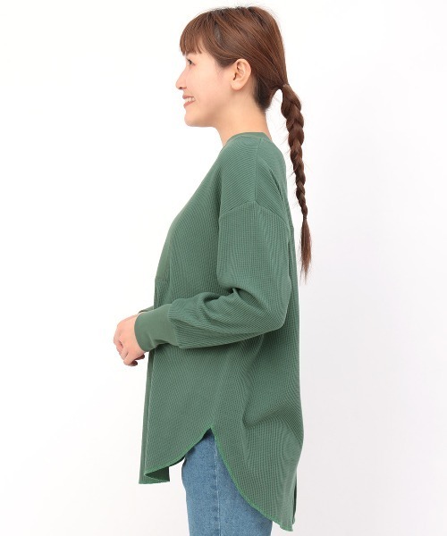 チチカカ（チチカカ）の「吸汗速乾ワッフルチュニックプルオーバー（Tシャツ/カットソー・レディース・グリーン/イエロー/アイボリー・FREE）」の10枚目の写真