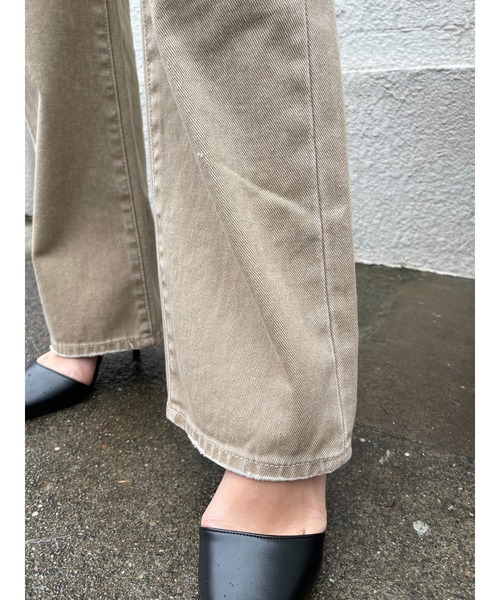 EGOIST(エゴイスト)の「EGストレートデニムパンツIII(デニムパンツ・レディース・ベージュ/オレンジ・SS/M/S)」の13枚目の写真