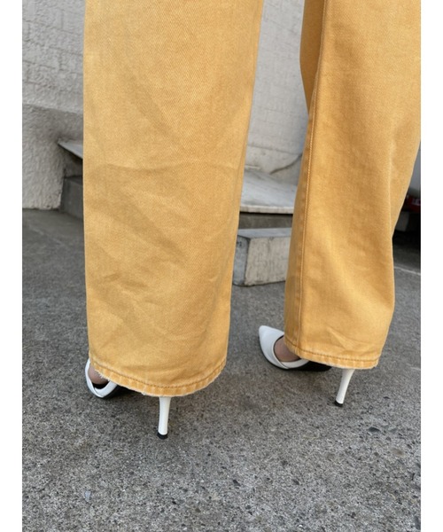 EGOIST(エゴイスト)の「EGストレートデニムパンツIII(デニムパンツ・レディース・ベージュ/オレンジ・SS/M/S)」の18枚目の写真
