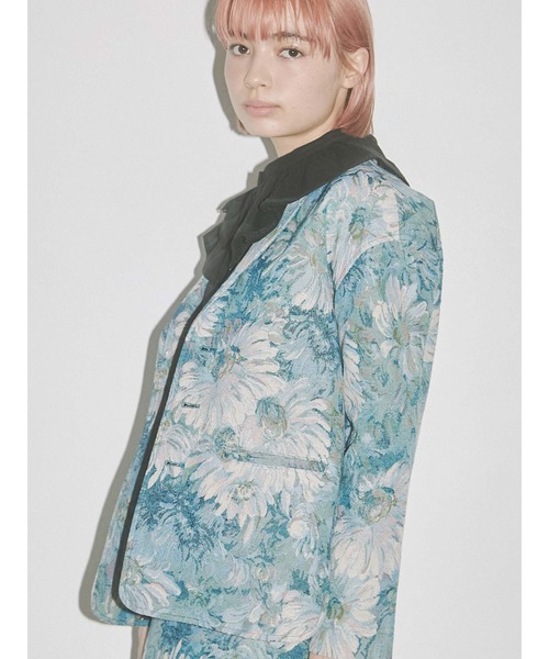 merry jenny（メリージェニー）の「floralジャガードジャケット（その他アウター・レディース・イエロー/ブルー・FREE）」の16枚目の写真