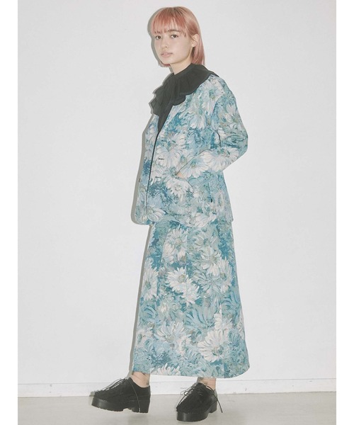 merry jenny（メリージェニー）の「floralジャガードジャケット（その他アウター・レディース・イエロー/ブルー・FREE）」の17枚目の写真