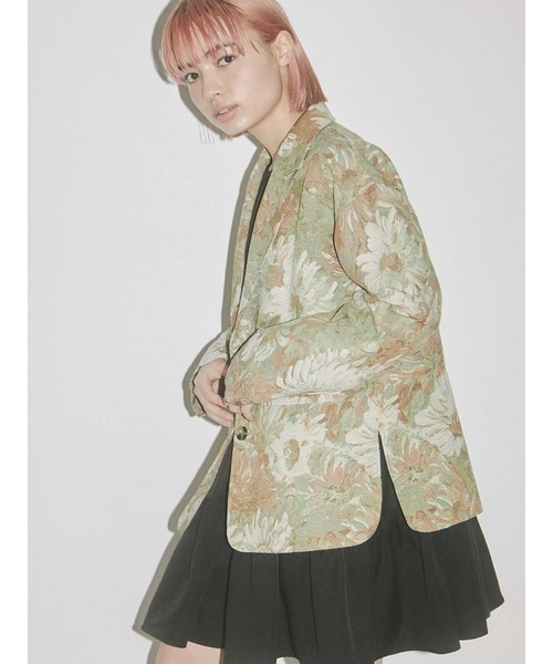 merry jenny（メリージェニー）の「floralジャガードジャケット（その他アウター・レディース・イエロー/ブルー・FREE）」の22枚目の写真