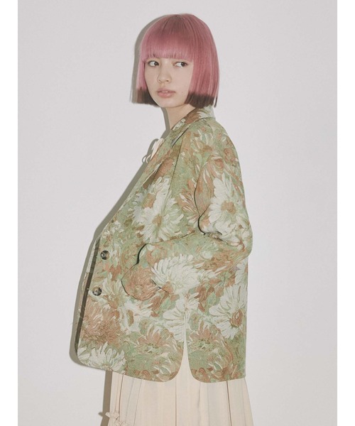 ジャケット・アウター merry jenny merry jenny（メリージェニー）の「floralジャガードジャケット