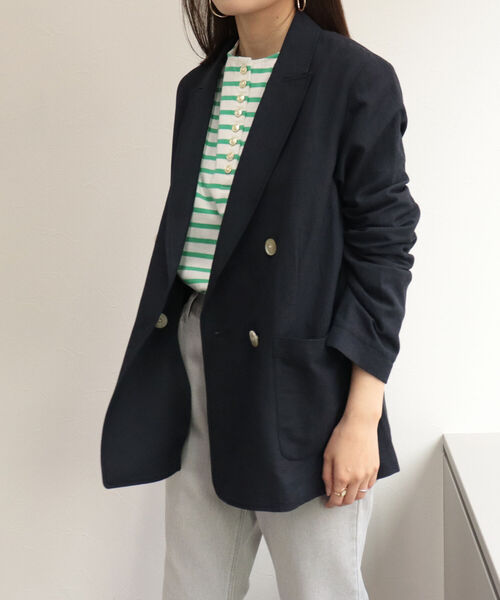 新品 フレディエミュ シアーテーラードジャケット 黒 38 シアーテーラードジャケット(F BLACK): OUTER