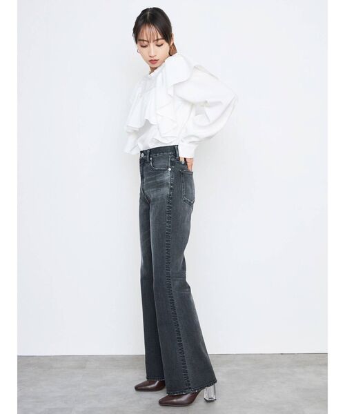 CALNAMUR（カルナムール）の「フリルシャツ（シャツ/ブラウス・レディース・ホワイト/ブラック・FREE）」の13枚目の写真