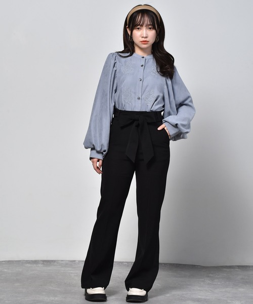ems excite(エムズエキサイト)の「リボンフレアパンツ(その他パンツ・レディース・アイボリー/ブラック系その他/グリーン/ブラウン系その他/ブラック・FREE)」の10枚目の写真