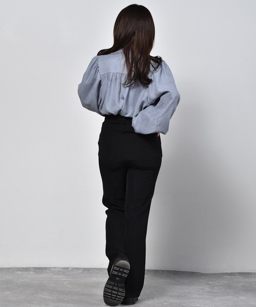 ems excite(エムズエキサイト)の「リボンフレアパンツ(その他パンツ・レディース・アイボリー/ブラック系その他/グリーン/ブラウン系その他/ブラック・FREE)」の13枚目の写真