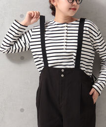 fredy repit | ボーダーヘンリープルオーバーカットソー(Tシャツ/カットソー)