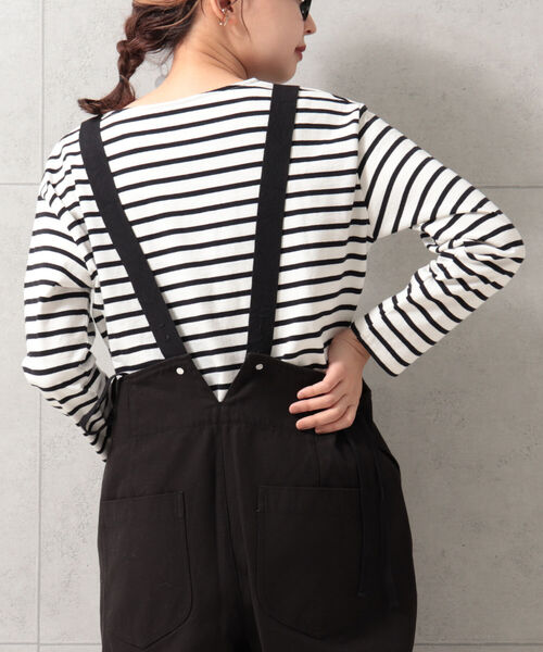 fredy repit(フレディレピ)の「ボーダーヘンリープルオーバーカットソー(Tシャツ/カットソー・レディース・ブルー系その他3/ホワイト系その他4/グリーン系その他3・38)」の6枚目の写真