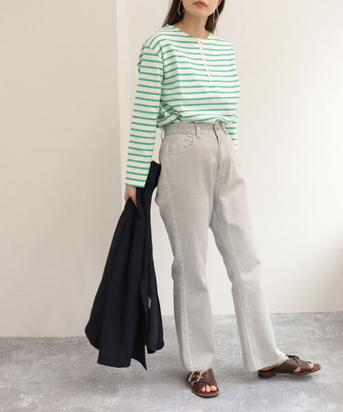 fredy repit(フレディレピ)の「ボーダーヘンリープルオーバーカットソー(Tシャツ/カットソー・レディース・ブルー系その他3/ホワイト系その他4/グリーン系その他3・38)」の14枚目の写真