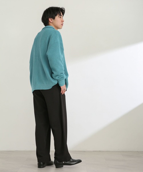 SENSE OF PLACE by URBAN RESEARCH(センスオブプレイスバイアーバンリサーチ)の「『ユニセックス』ワッフルニットカーディガン(カーディガン/ボレロ・メンズ・ライトベージュ/ライトブルー/グリーン・MEDIUM/LARGE)」の12枚目の写真