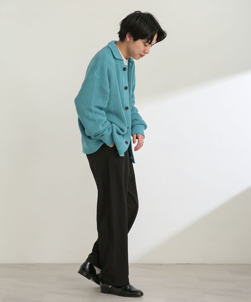 SENSE OF PLACE by URBAN RESEARCH(センスオブプレイスバイアーバンリサーチ)の「『ユニセックス』ワッフルニットカーディガン(カーディガン/ボレロ・メンズ・ライトベージュ/ライトブルー/グリーン・MEDIUM/LARGE)」の13枚目の写真