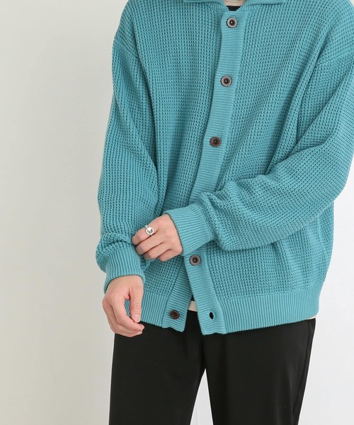 SENSE OF PLACE by URBAN RESEARCH(センスオブプレイスバイアーバンリサーチ)の「『ユニセックス』ワッフルニットカーディガン(カーディガン/ボレロ・メンズ・ライトベージュ/ライトブルー/グリーン・MEDIUM/LARGE)」の14枚目の写真