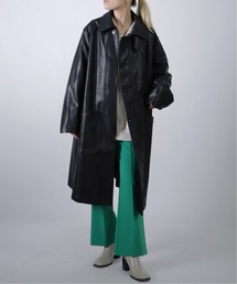 Oriens JOURNAL STANDARD | レザーバルカラーコート(ステンカラーコート)